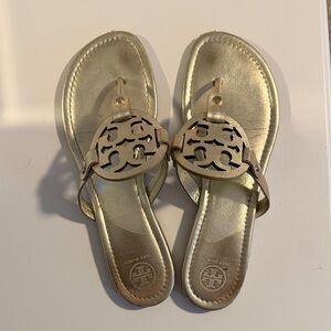 Tory Burch Miller Gold Sandals size 10.5